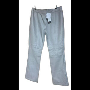 SHAPE FX Women’s 100% Leather Straight Leg Pants built in shape Smooth size 12